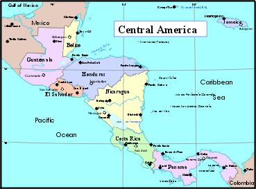 Map of Central America